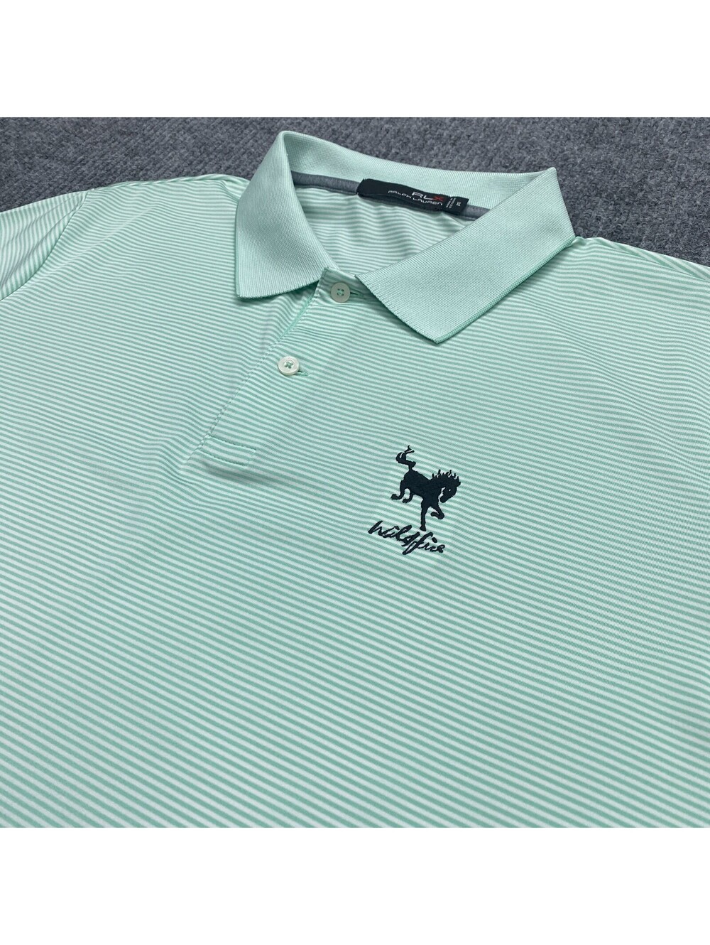 Ralph Lauren RLX Polo Shirt Mens XL Mint Green Stripe Wildfire Performance Golf